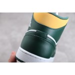 Air Jordan 1 Mid White Yellow Green