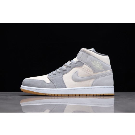 Air Jordan 1 Mid Rice Grey Coconut Milk