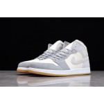 Air Jordan 1 Mid Rice Grey Coconut Milk