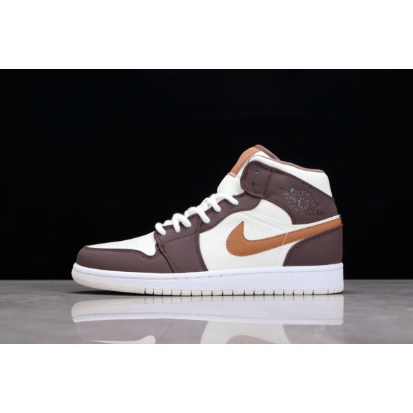 Air Jordan 1 Mid AJ1 Joe 1 Beige Brown