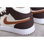 Air Jordan 1 Mid AJ1 Joe 1 Beige Brown