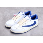 Air Jordan 1 Low Lightning Milk White Treasure Blue Barbecuec