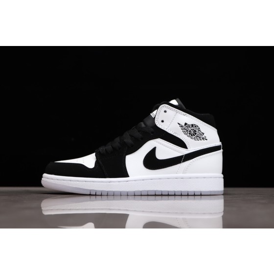 Air Jordan 1 Mid Pearl White Black Panda