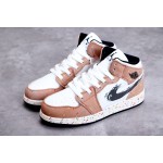 Air Jordan 1 Mid Watercolour clean ink fluorescent