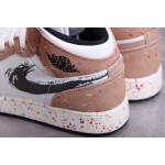 Air Jordan 1 Mid Watercolour clean ink fluorescent