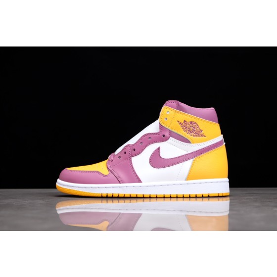 Air Jordan 1 Mid Yellow White Purple
