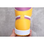 Air Jordan 1 Mid Yellow White Purple
