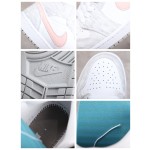 Air Jordan 1 Mid SE "Light Iron Ore" Mid Top Grey and White Pink