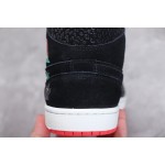 Air Jordan 1 Mid Black Red Embroidered Day of the Dead