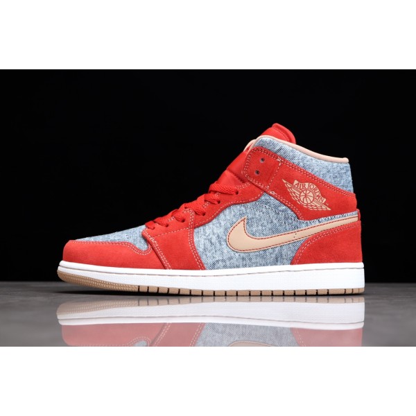 Air Jordan 1 Mid "Denim Orange