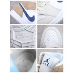 Air Jordan 1 Mid White Blue Brown