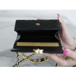 𝗖𝗛𝗔𝗡𝗘𝗟✦ Italy 🇮🇹 [Box] Original Open Department Lambskin 22B Enamel Buckle Kelly Medium Black Gold