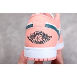Air Jordan 1 Laag AJ1 Grijs Roze Groen Haak
