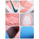 Air Jordan 1 Laag AJ1 Grijs Roze Groen Haak