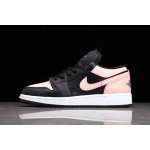 Air Jordan 1 Laag Zwart Roze Teen