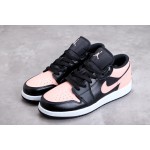 Air Jordan 1 Laag Zwart Roze Teen