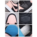 Air Jordan 1 Laag Zwart Roze Teen