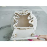 𝗖𝗛𝗔𝗘𝗡𝗟✦Italy 🇮🇹Original Lambskin🐑 𝟮𝟮𝗔New 𝐃𝐮𝐦𝐚Backpack Sheepskin White➿