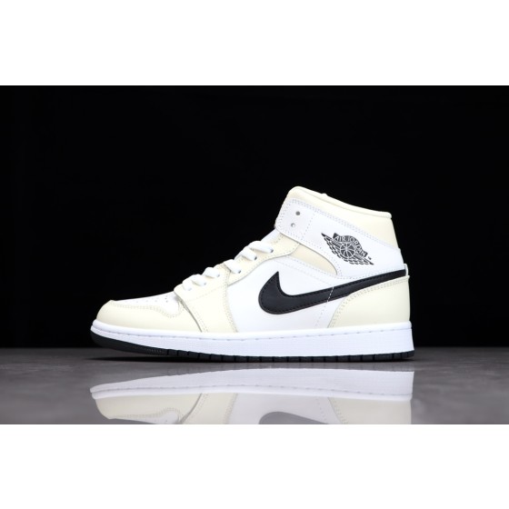 Air Jordan 1 Mid AJ1 Joe 1 White Apricot Cream Coconut Cream