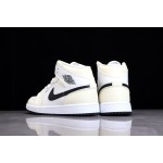 Air Jordan 1 Mid AJ1 Joe 1 White Apricot Cream Coconut Cream
