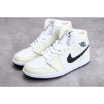 Air Jordan 1 Mid AJ1 Joe 1 White Apricot Cream Coconut Cream