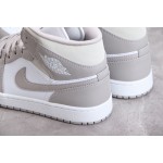 Air Jordan 1 Mid Linen College Grey