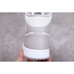 Air Jordan 1 Mid Linen College Grey