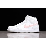 Air Jordan 1 Mid SE "Light Iron Ore" Grijs en Wit Roze