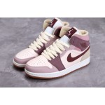 Air Jordan 1 Mid Red Bean Milk Tea