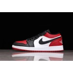 Air Jordan 1 Low Top Rood en Zwart Toe