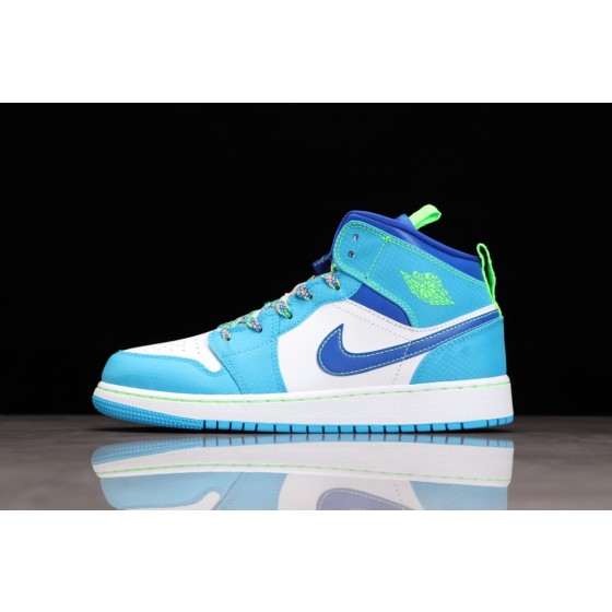 Air Jordan 1 Mid Blauw Groen