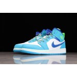Air Jordan 1 Mid Blauw Groen