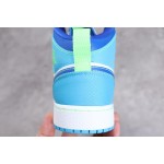 Air Jordan 1 Mid Blauw Groen
