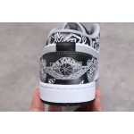 Air Jordan 1 Cashew Flower Graffiti