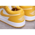 Air Jordan 1 Laag Wit Geel Mosterd Geel t