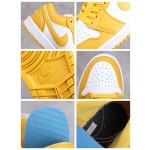 Air Jordan 1 Laag Wit Geel Mosterd Geel t