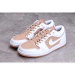 Air Jordan 1 laag AJ1 Wit Geel Melk Teal