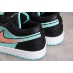Air Jordan 1 Black Green Tiffany Gradient Pink Hook