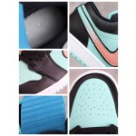 Air Jordan 1 Black Green Tiffany Gradient Pink Hook