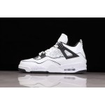 Air Jordan 4 black and white hand painted graffiti