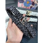 𝗖𝗛𝗔𝗡𝗘𝗟 classic lambskin elasticated waistband