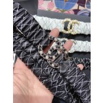 𝗖𝗛𝗔𝗡𝗘𝗟 classic lambskin elasticated waistband