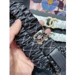 𝗖𝗛𝗔𝗡𝗘𝗟 classic lambskin elasticated waistband