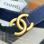 𝗖𝗛𝗔𝗡𝗘𝗟 Classic denim blue belt