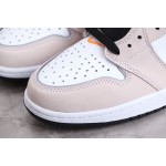 Air Jordan 1 blue and white patchwork high top