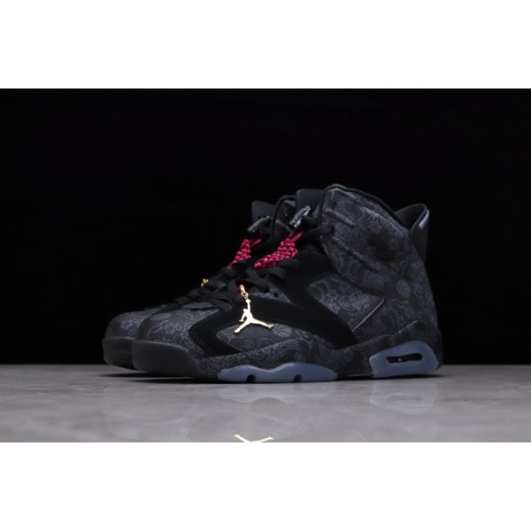 Air Jordan 6 Black Silk Country Middle Knot
