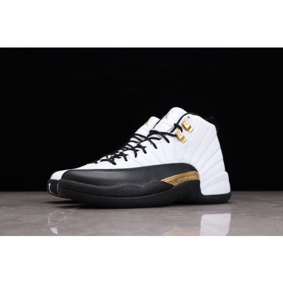 AJ12 Air Jordan 12 black and white gold buckle