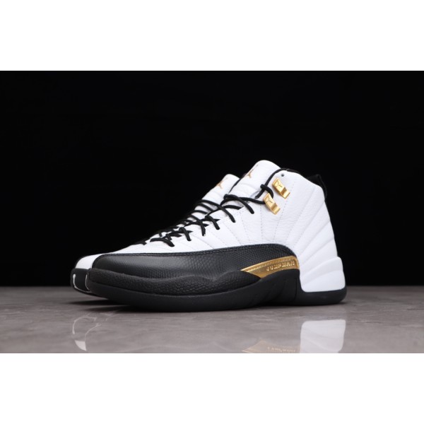 AJ12 Air Jordan 12 black and white gold buckle