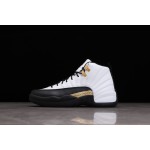 AJ12 Air Jordan 12 black and white gold buckle