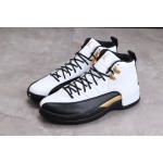 AJ12 Air Jordan 12 black and white gold buckle